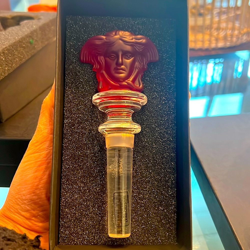 Versace Medusa head bottle stopper RED